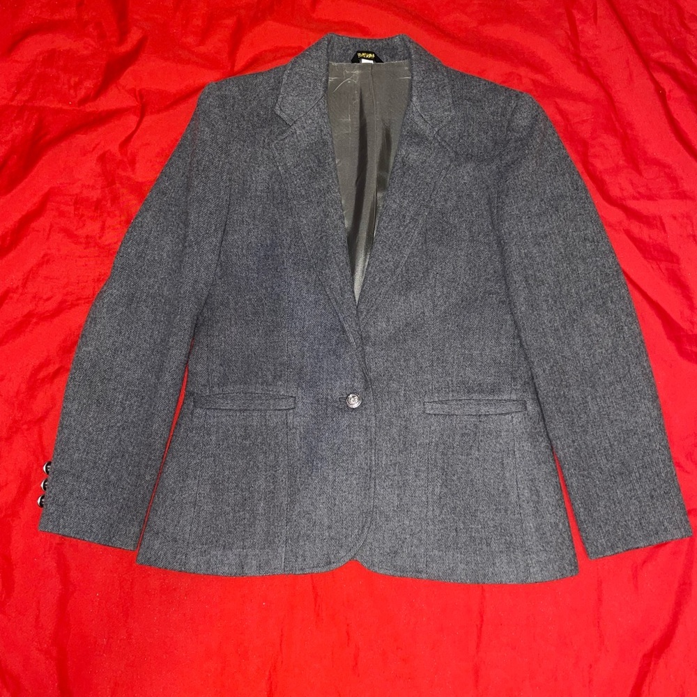 Cross Country Fashions Gray 100% wool jacket Size10